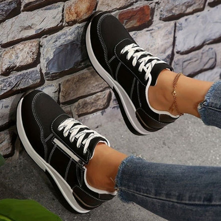 Damen Orthopädische Schnürsenkel-Sneaker mit Erhöhter Plateausohle