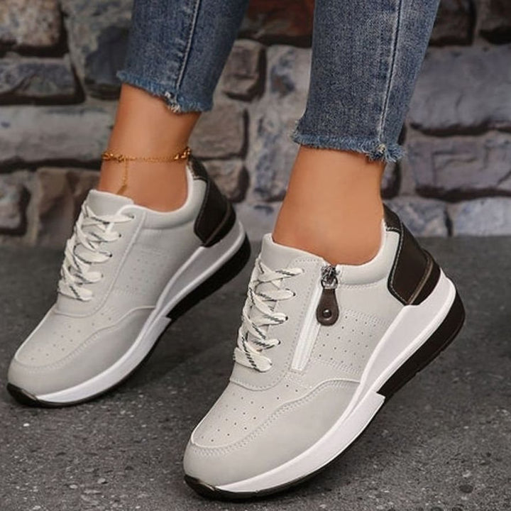 Damen Orthopädische Schnürsenkel-Sneaker mit Erhöhter Plateausohle