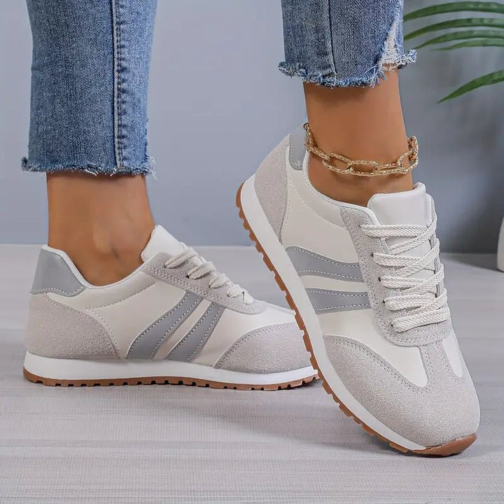 Damen Orthopädische Schnürsenkel-Sneaker mit Gedämpfter Einlegesohle - Gray