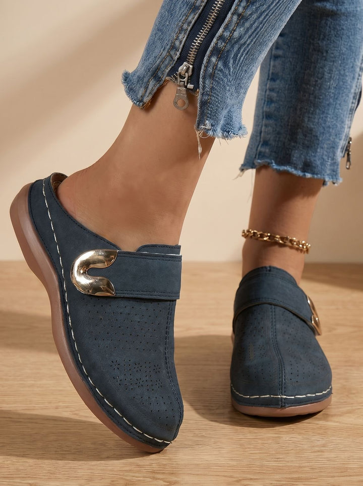 Damen Orthopädische Slip-On Clogs mit Klettverschluss