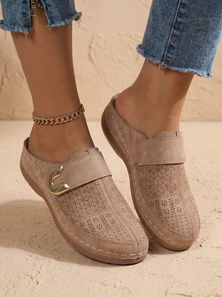 Damen Orthopädische Slip-On Clogs mit Klettverschluss
