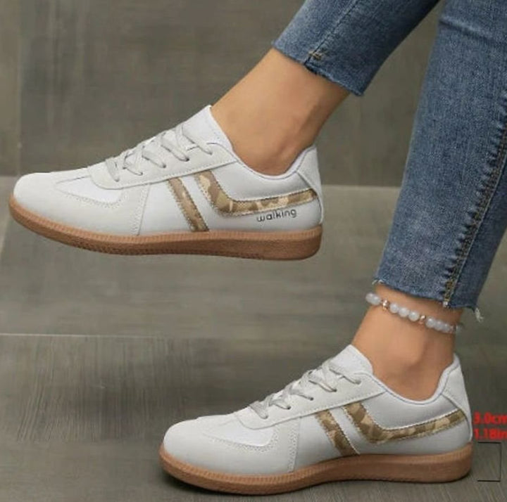 Damen Orthopädische Sneaker mit Breiter Zehenbox und Schnürung - Grau