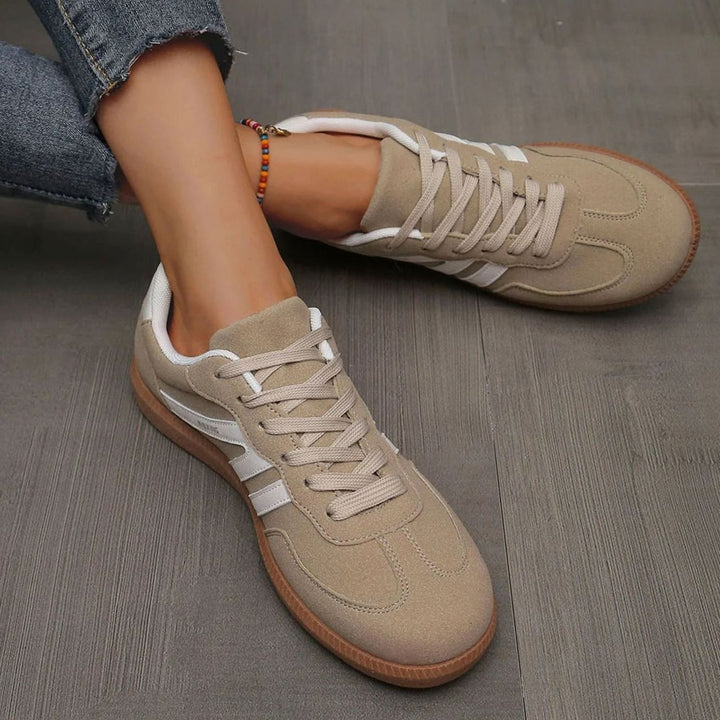 Damen Orthopädische Sneaker mit Breiter Zehenbox und Schnürung