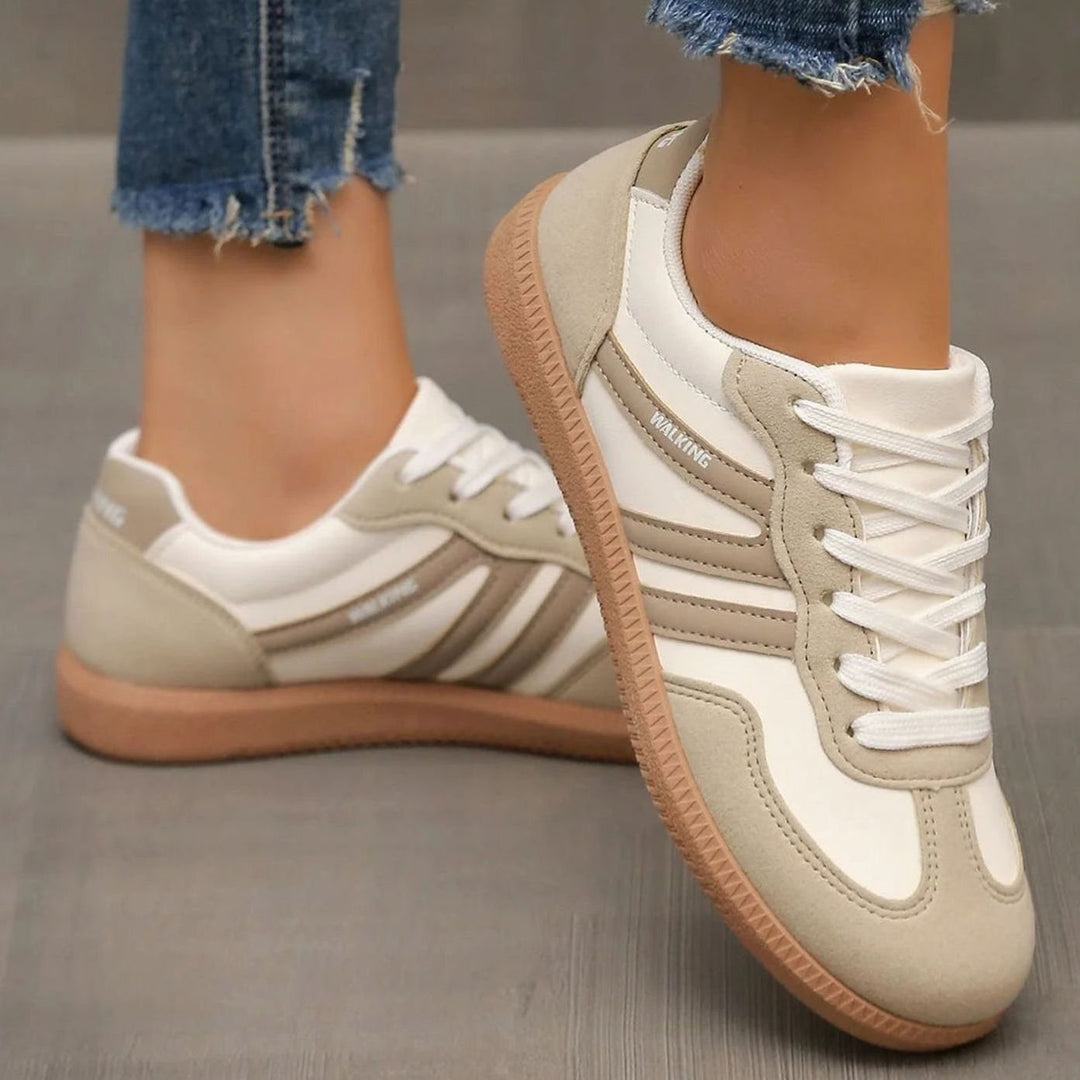 Damen Orthopädische Sneaker mit Breiter Zehenbox und Schnürung