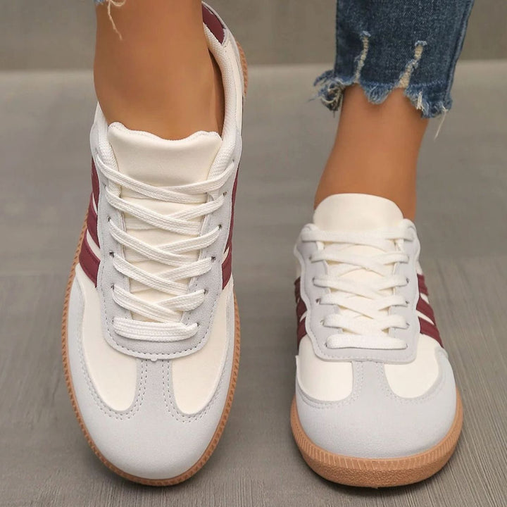 Damen Orthopädische Sneaker mit Breiter Zehenbox und Schnürung