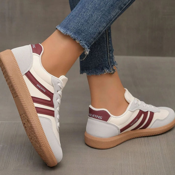 Damen Orthopädische Sneaker mit Breiter Zehenbox und Schnürung