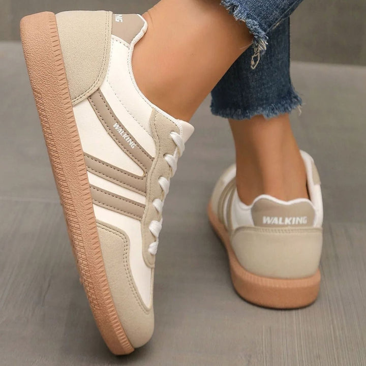 Damen Orthopädische Sneaker mit Breiter Zehenbox und Schnürung