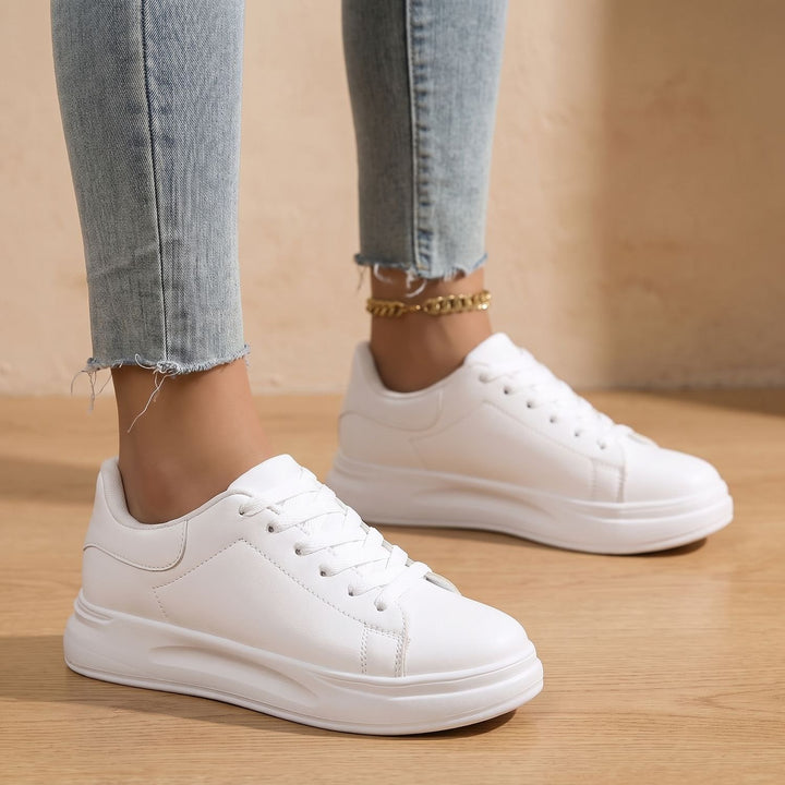 Damen Orthopädische Sneaker mit Fußgewölbestütze und Dämpfung - Weiß