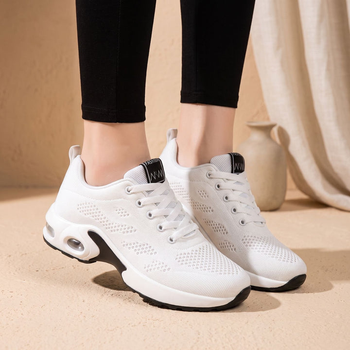 Damen Orthopädische Sneaker mit Luftkissen-Plateausohle und Schnürung