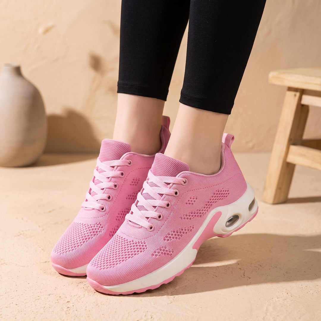 Damen Orthopädische Sneaker mit Luftkissen-Plateausohle und Schnürung