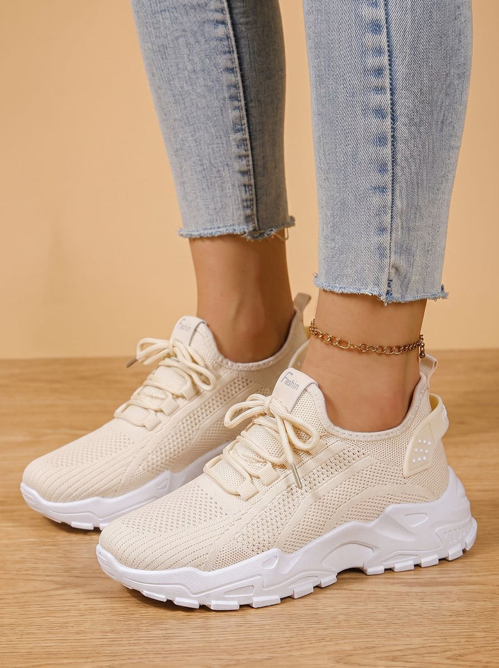 Damen Orthopädische Sneaker mit Schnürung und Dämpfung - Khaki