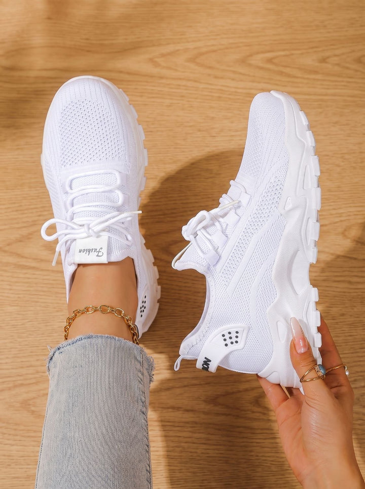 Damen Orthopädische Sneaker mit Schnürung und Dämpfung - Weiß 2