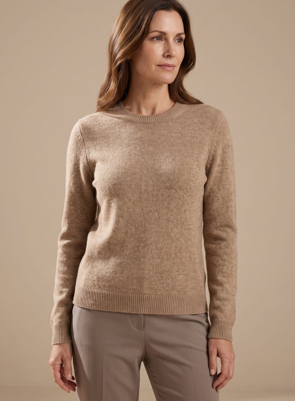 Damen Oversize Rollkragen Strick Lounge Set Weitbein