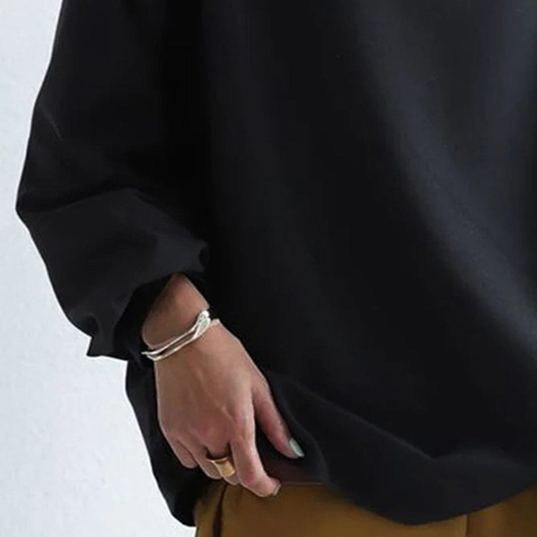 Damen Oversized Strickpullover mit Hochkragen und weitem Schnitt