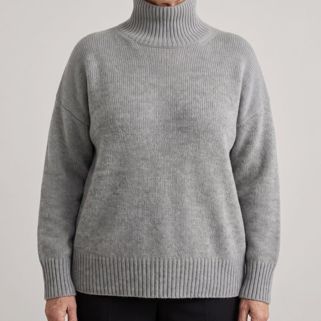 Damen Rollkragenpullover aus reinem Kaschmir Oversize