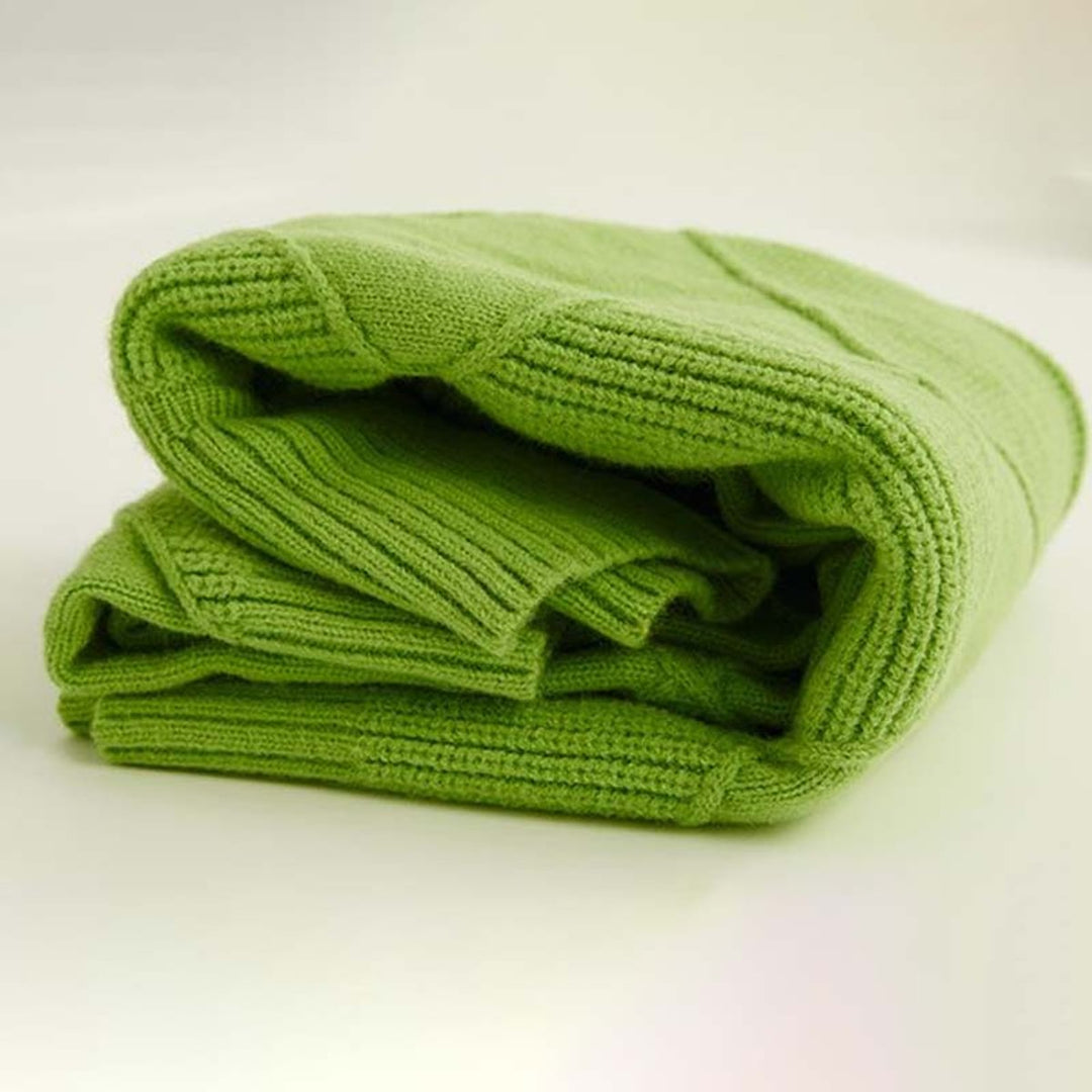 Damen Rollkragenpullover mit Rautenmuster Lässiger Strickpullover