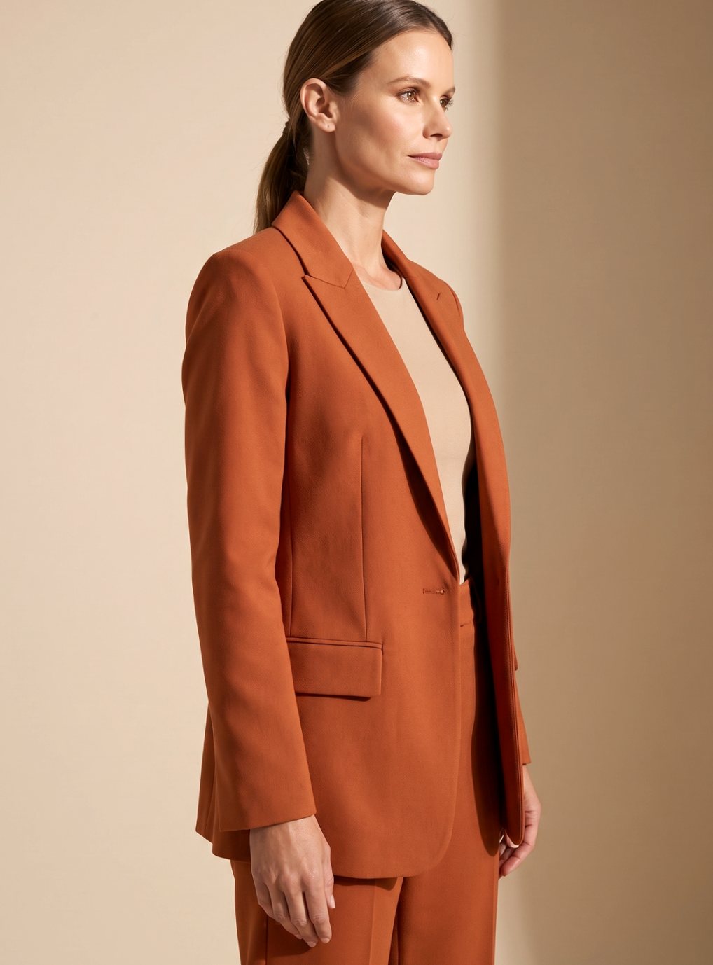 Damen Schlaghosen-Blazer-Anzug elegant zweiteiler