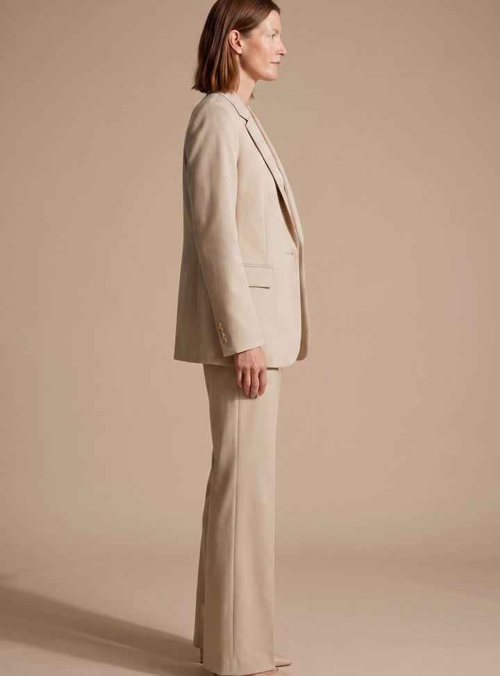 Damen Schlaghosen-Blazer-Anzug elegant zweiteiler