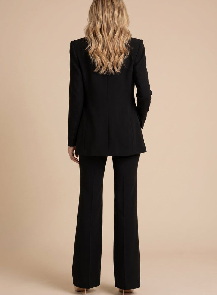 Damen Schlaghosen-Blazer-Anzug elegant zweiteiler