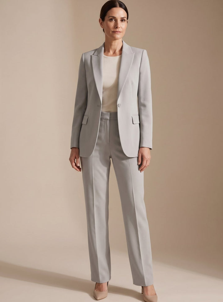 Damen Schlaghosen-Blazer-Anzug elegant zweiteiler