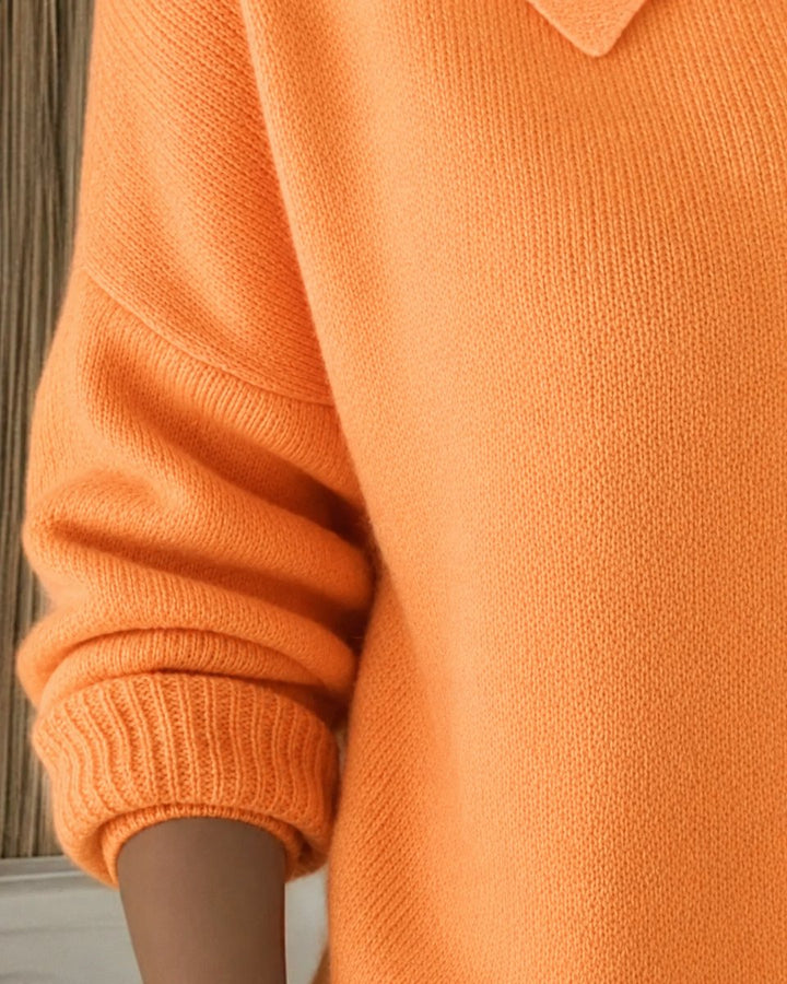 Damen Strickjacke mit Hemdkragen und Knopfleiste Relaxed Fit