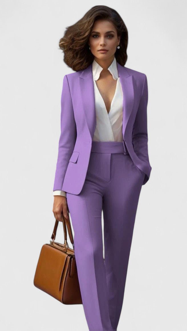 Damen Tailliertes Business Anzug Set - Lilac