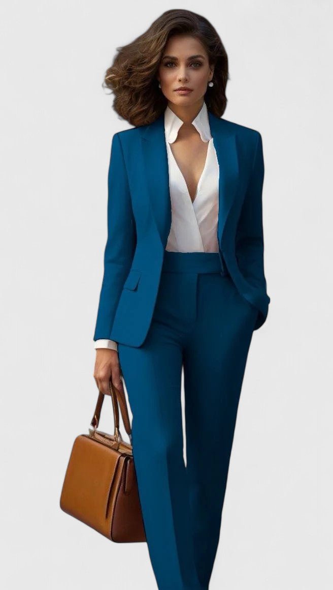 Damen Tailliertes Business Anzug Set - Petrol