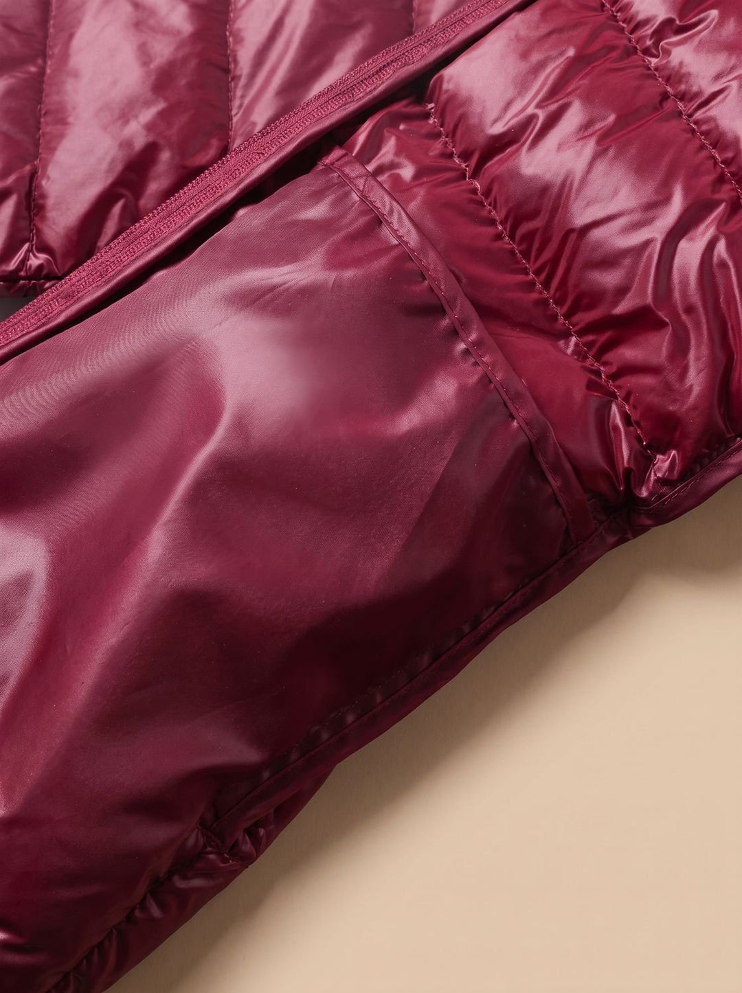 Damen Ultraleichte Lange Daunenjacke mit Kapuze Reißverschluss Winterjacke