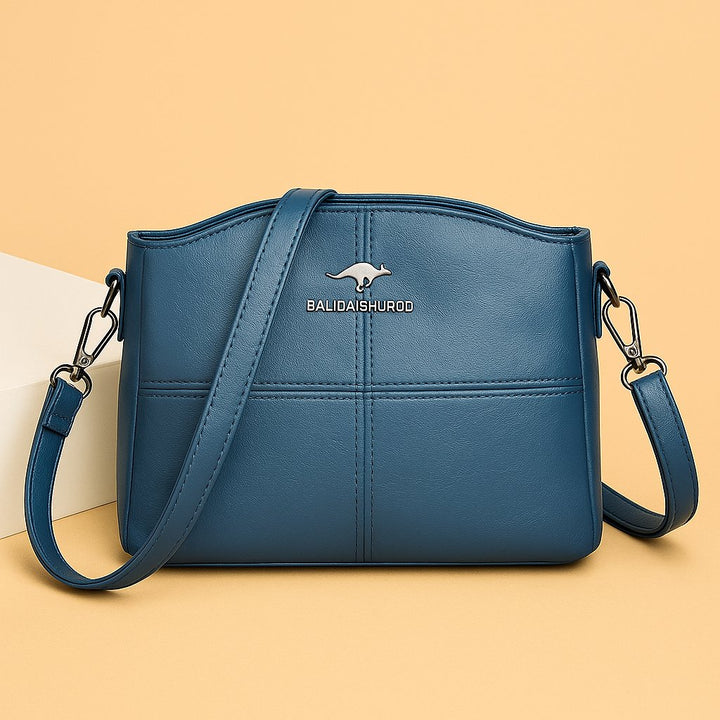 Damen Umhängetasche Kunstleder Crossbody Schultertasche - Sky Blue