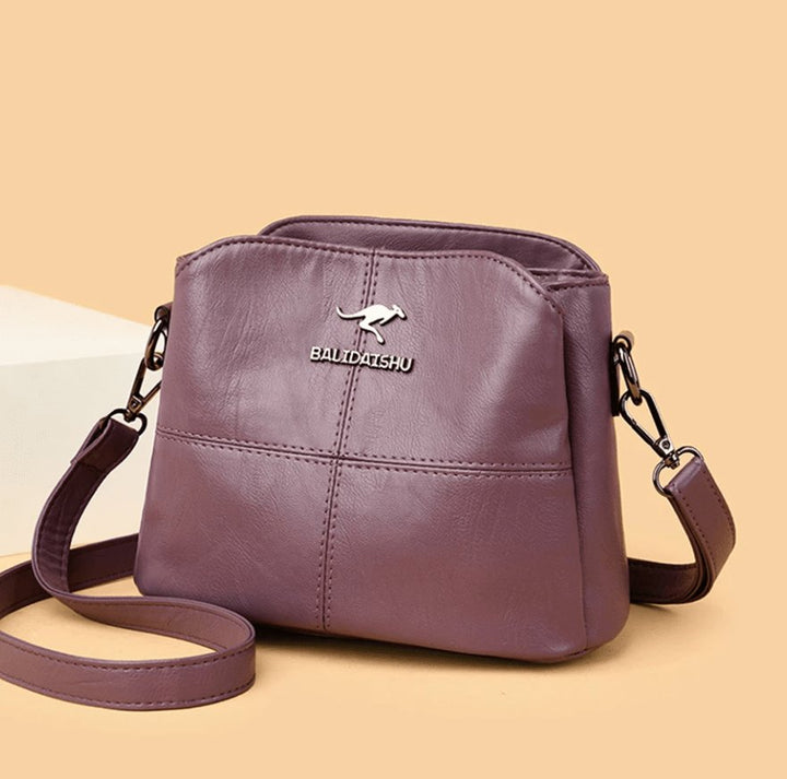 Damen Umhängetasche Kunstleder Crossbody Schultertasche - Purple