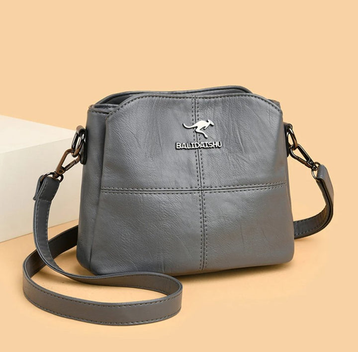Damen Umhängetasche Kunstleder Crossbody Schultertasche - Grey