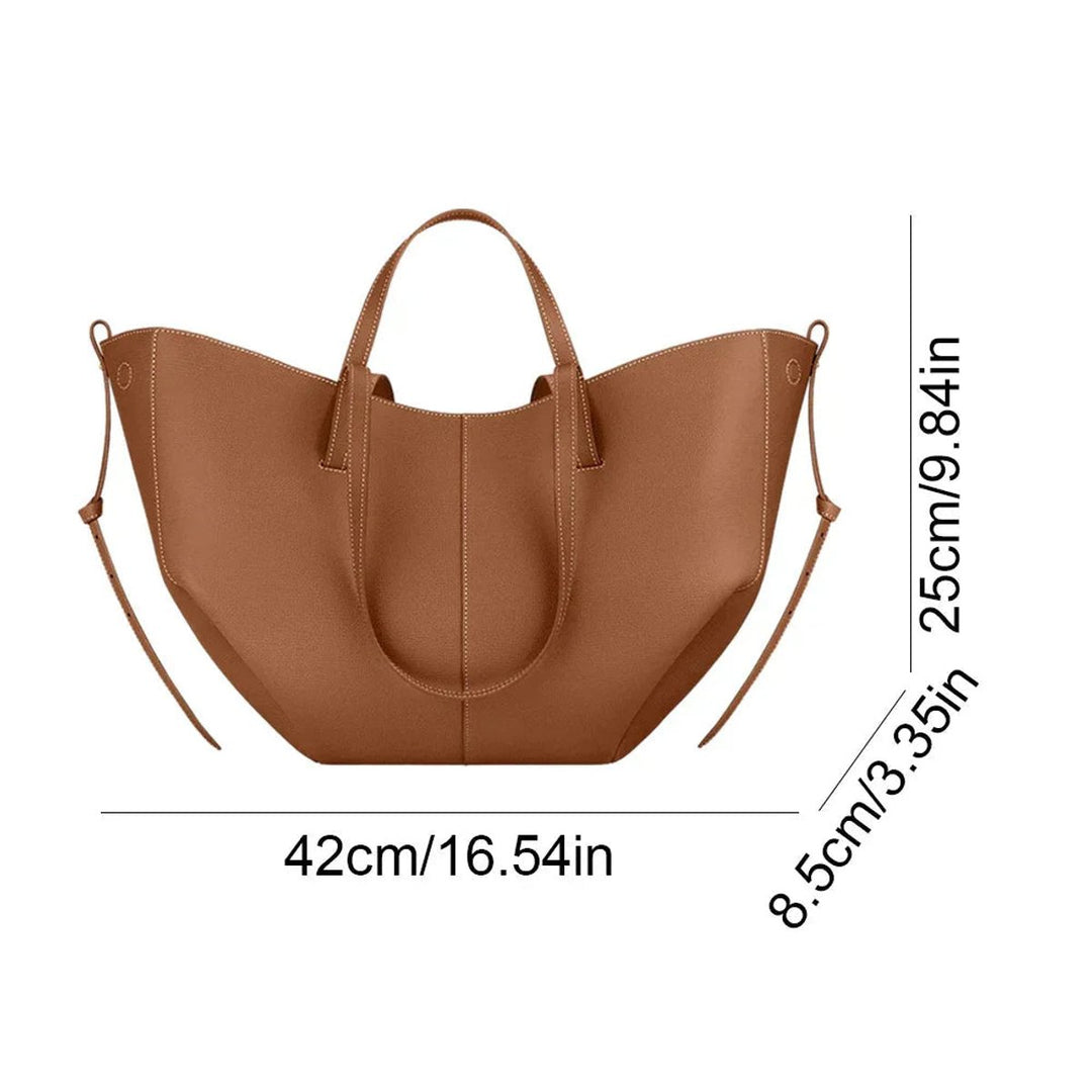 Damen Vintage Kunstleder Tote Bag Große Schultertasche