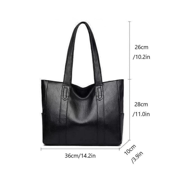 Damen Vintage Leder Tote Bag Große Kapazität Klassische Schultertasche