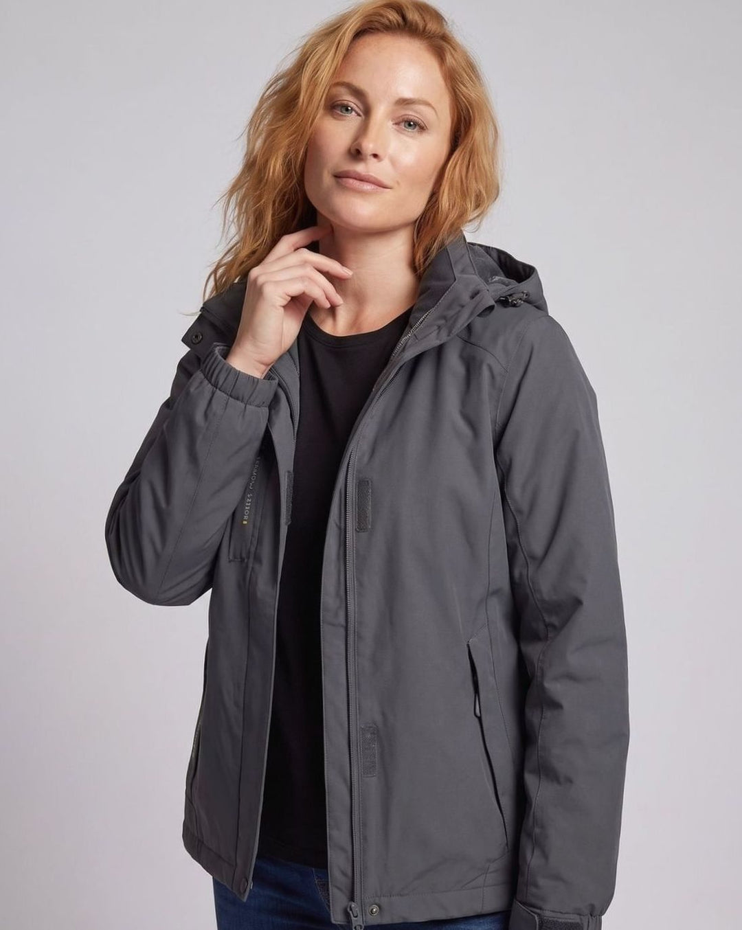 Damen Wasserdichte Fleecegefütterte Winterjacke mit Kapuze