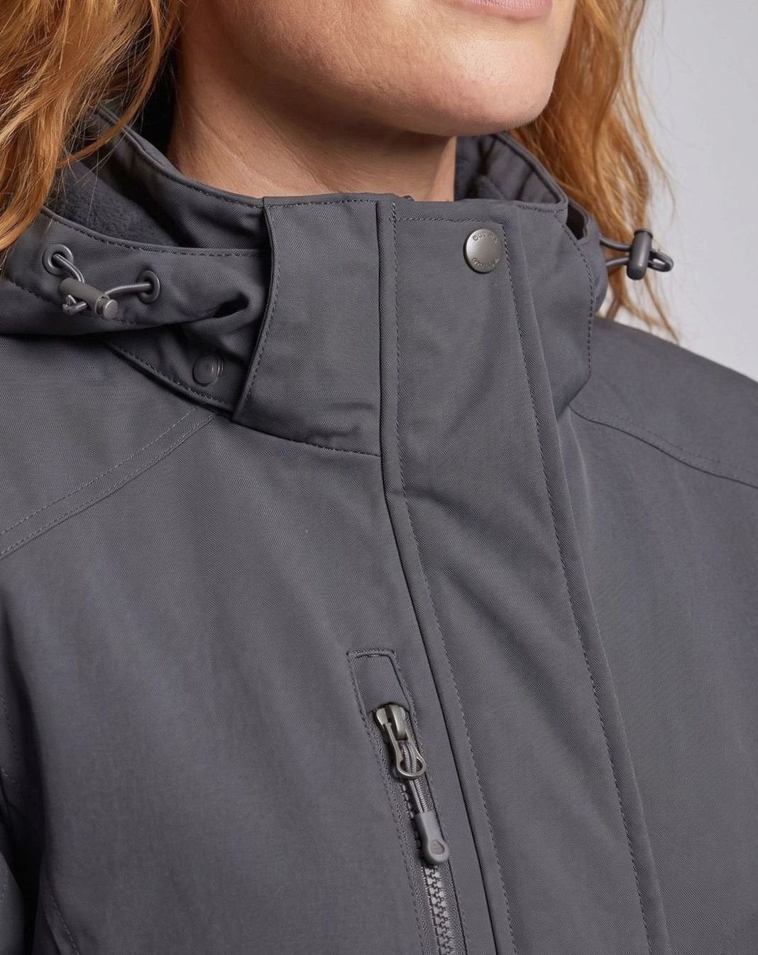 Damen Wasserdichte Fleecegefütterte Winterjacke mit Kapuze