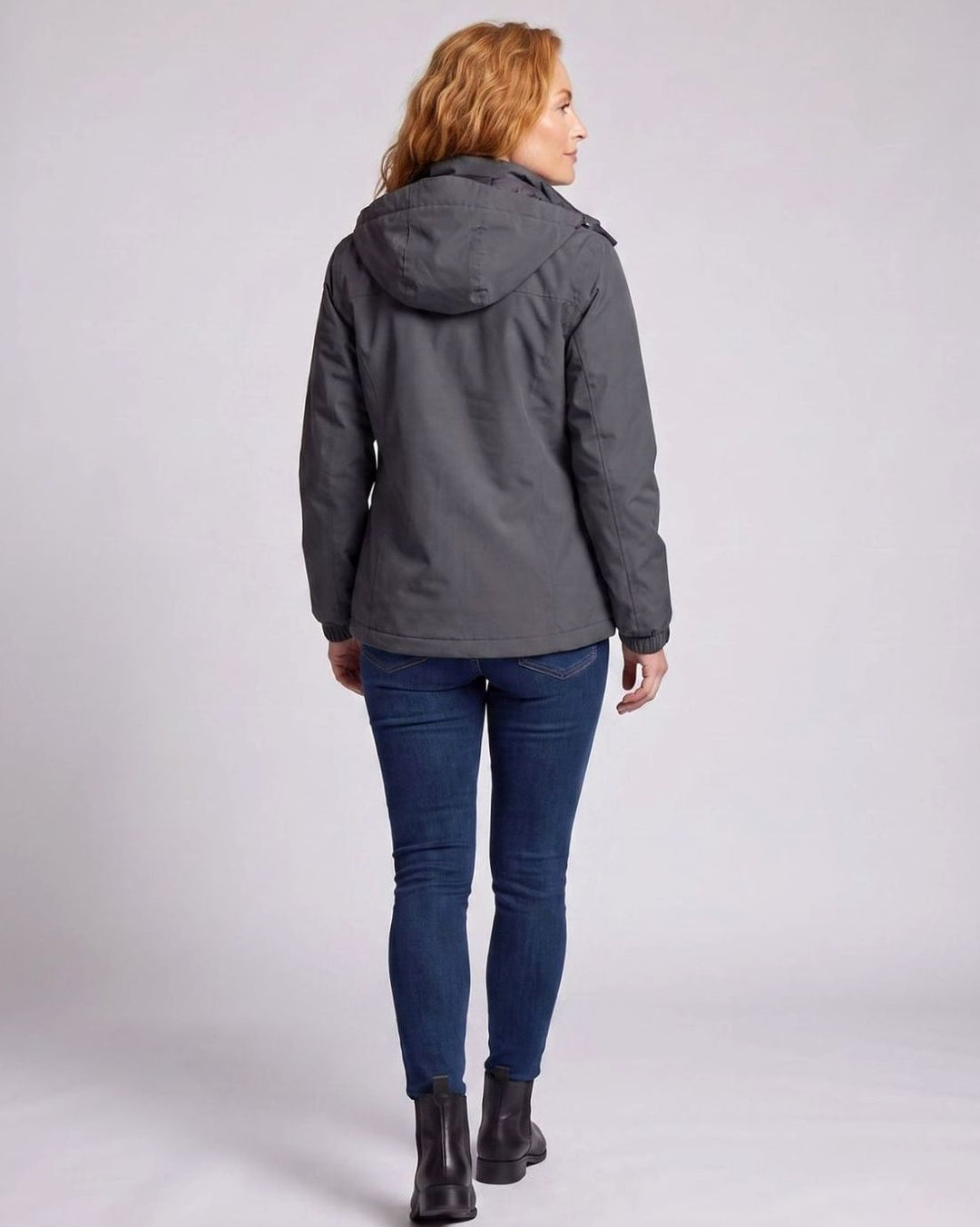 Damen Wasserdichte Fleecegefütterte Winterjacke mit Kapuze