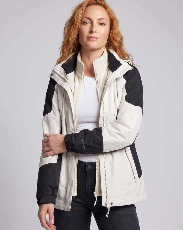 Damen Wasserdichte Outdoor-Jacke mit Kapuze Atmungsaktiv Zweilagig