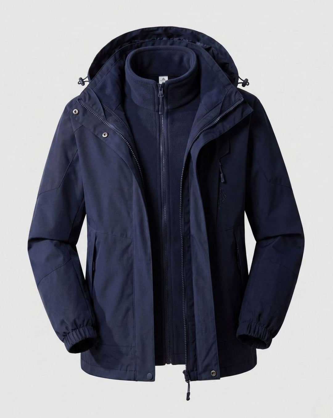 Damen Wasserdichte Outdoor-Jacke mit Kapuze Atmungsaktiv Zweilagig - Herren Dunkelblau (Einzeln)
