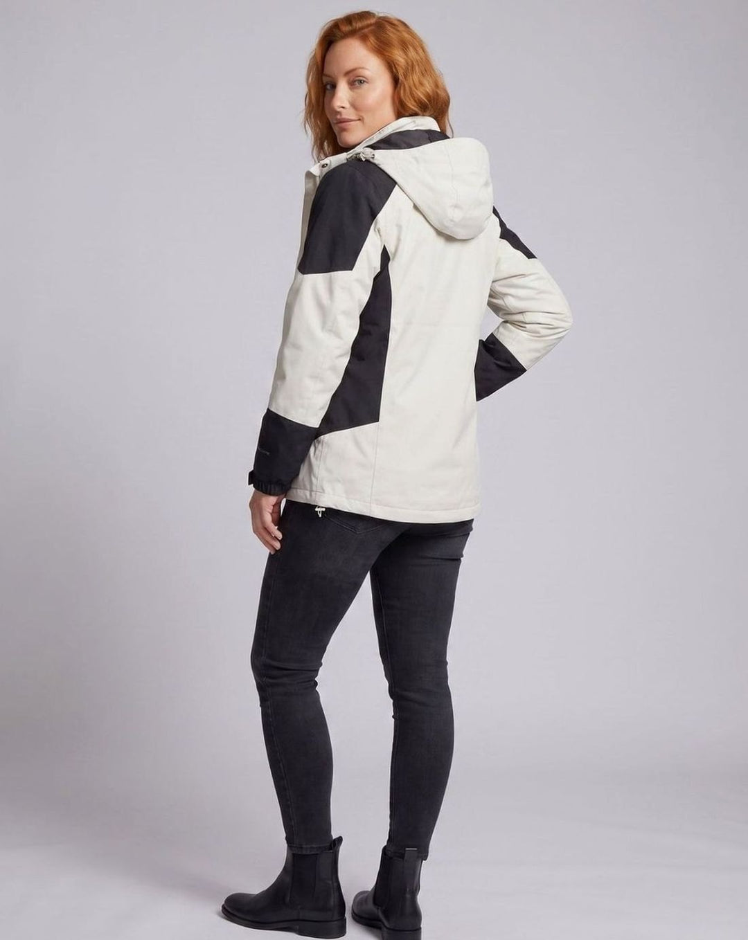 Damen Wasserdichte Outdoor-Jacke mit Kapuze Atmungsaktiv Zweilagig