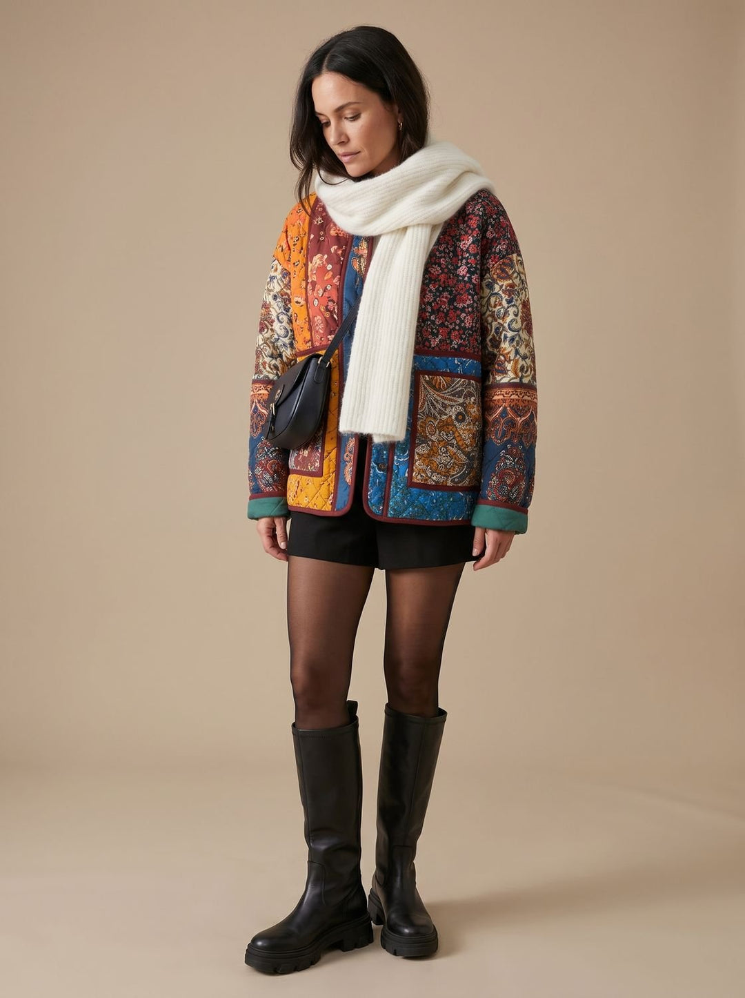 Damen Winterjacke Gesteppt Bunt Mehrfarbig Übergangsjacke