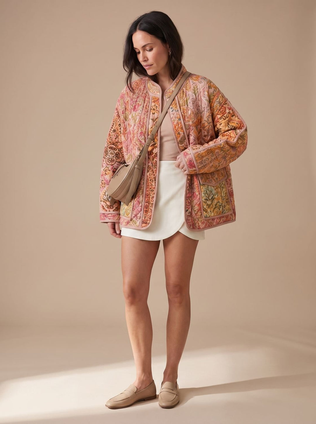 Damen Winterjacke Gesteppt Bunt Mehrfarbig Übergangsjacke