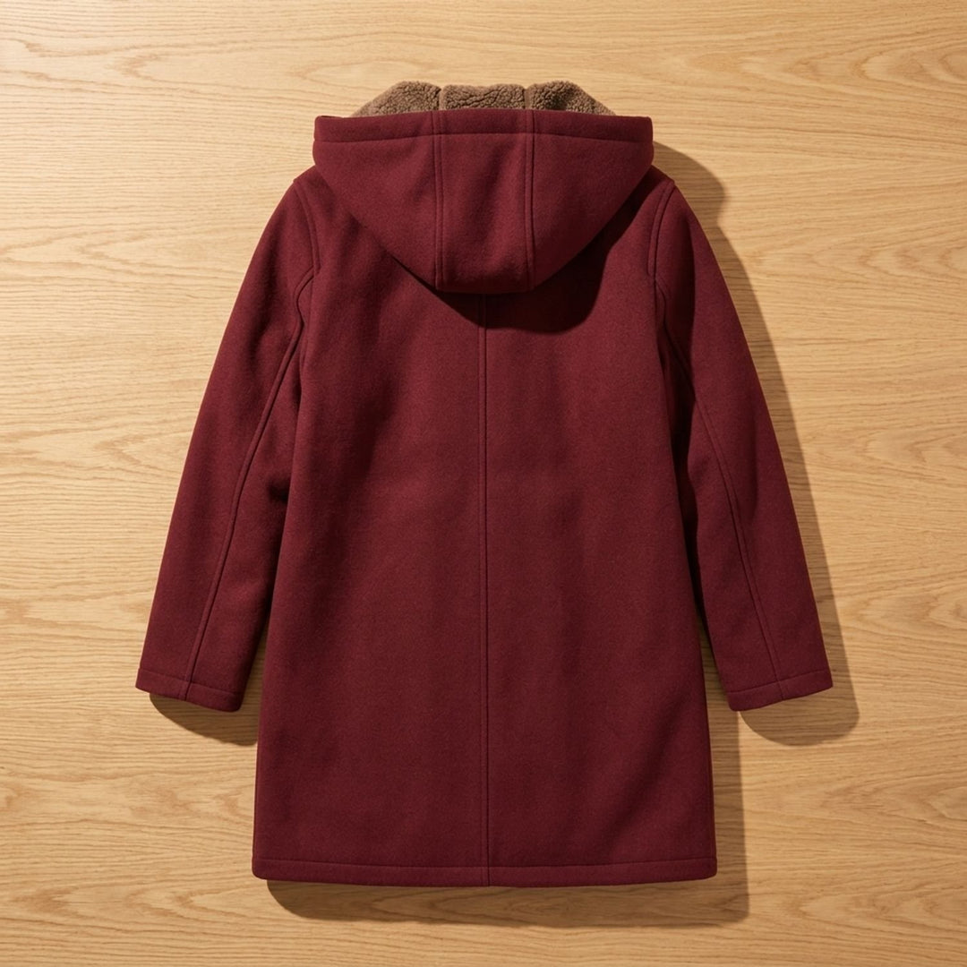 Damen Winterjacke mit Sherpa-Futter Kapuze Reißverschluss