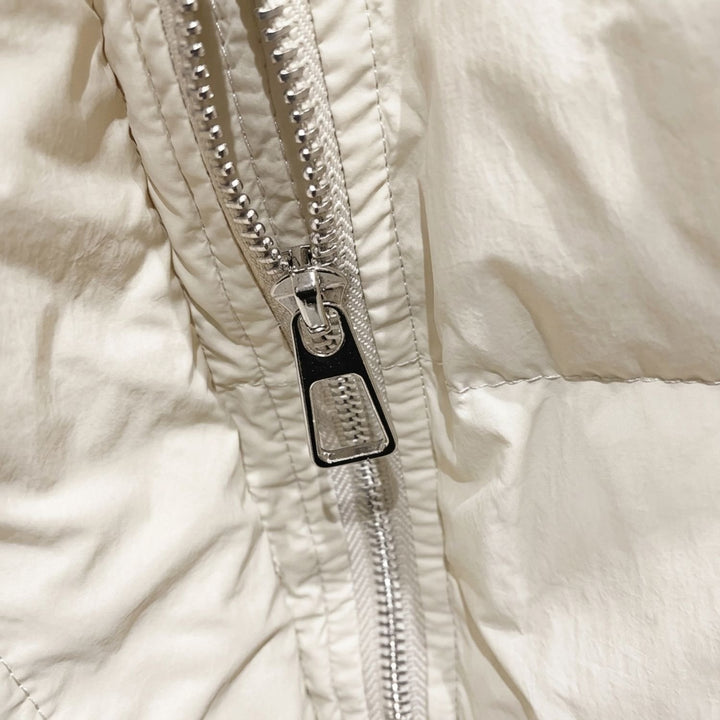 Damen Winterjacke Oversized Puffer mit Kapuze und Reißverschluss