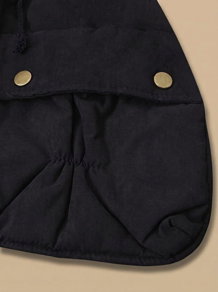 Damen Winterparka mit Kunstfellkragen und Kordelzug-Taille