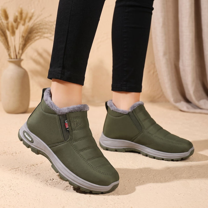Damen Winterstiefel Warm Gefütterte Slip-On Schneeboots