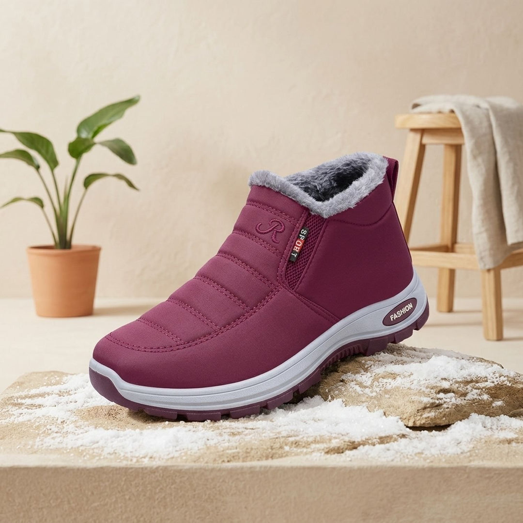 Damen Winterstiefel Warm Gefütterte Slip-On Schneeboots
