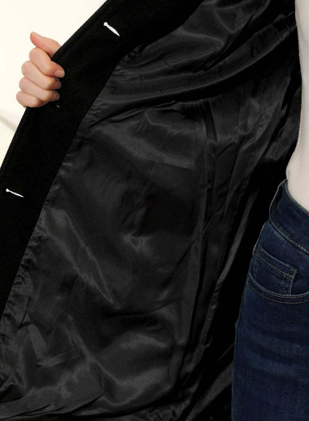 Damen Wollmantel Einreihiger Winter Trenchcoat mit Umlegekragen