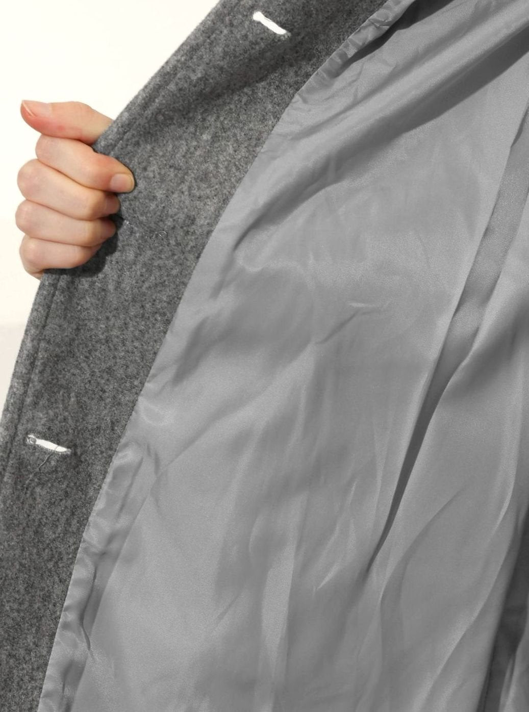 Damen Wollmantel Einreihiger Winter Trenchcoat mit Umlegekragen