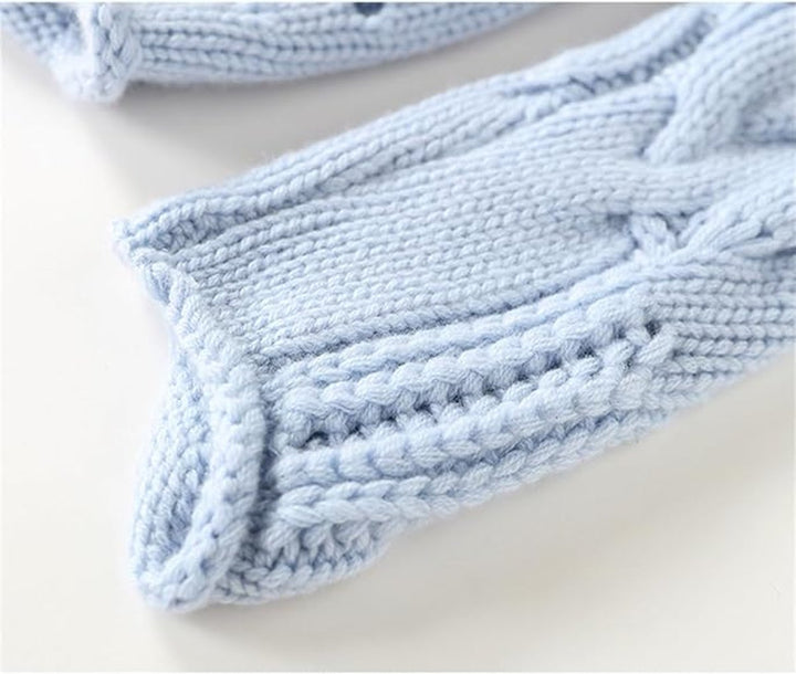 Damen Zopfmuster Knit Sweater Rollkragen Lockere Passform