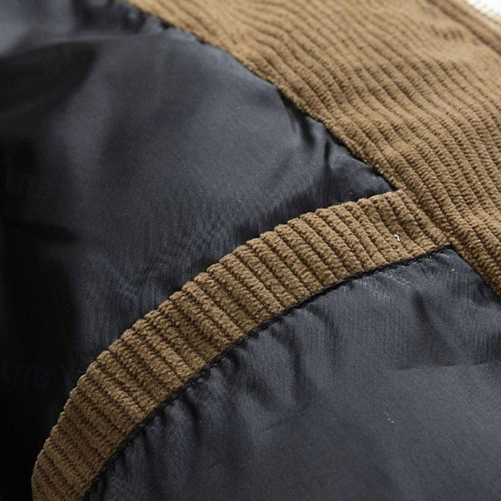 Damen Zweifarbige Steppjacke mit Kapuze Layering-Passform Winterjacke